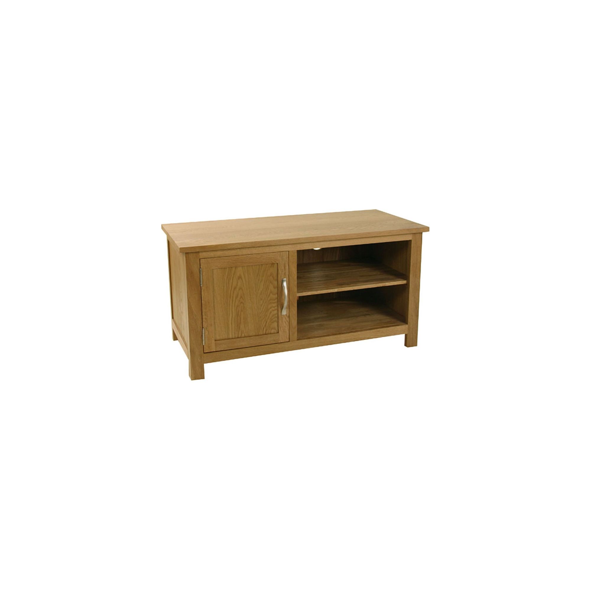 Kelburn Furniture Essentials 97cm TV Stand in Light Oak Stain and Satin Lacquer at Tesco Direct