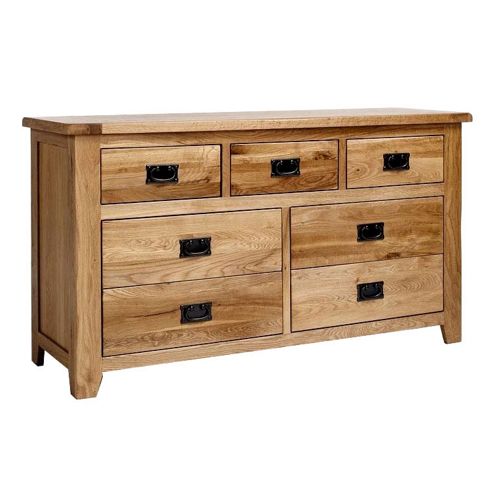 Image of Westbury Reclaimed Oak 3 Over 4 Drawer Wide Chest