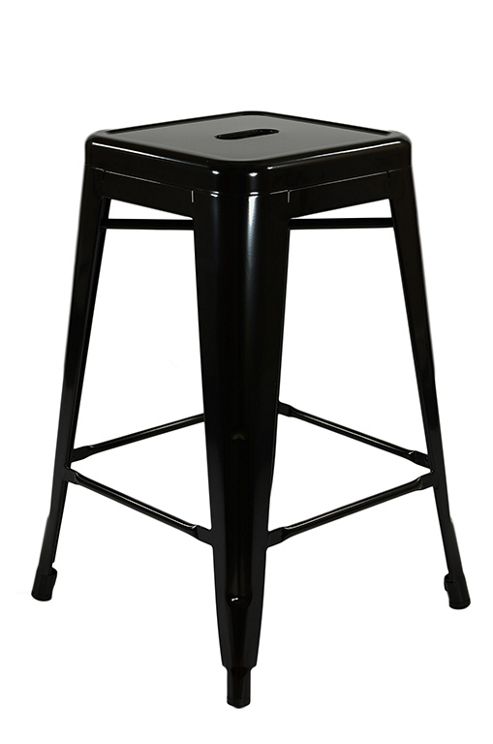 Image of Xavier Pauchard Low Black Tolix Style Stool