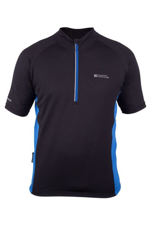 Image of Rush Mens Short Sleeve Exercise Active Base Layer Top - Black