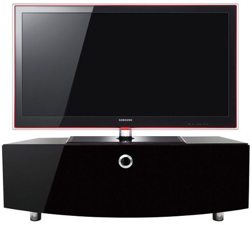 Image of Mda Designs Cubic Curve 1000 Black Tv Cabinet