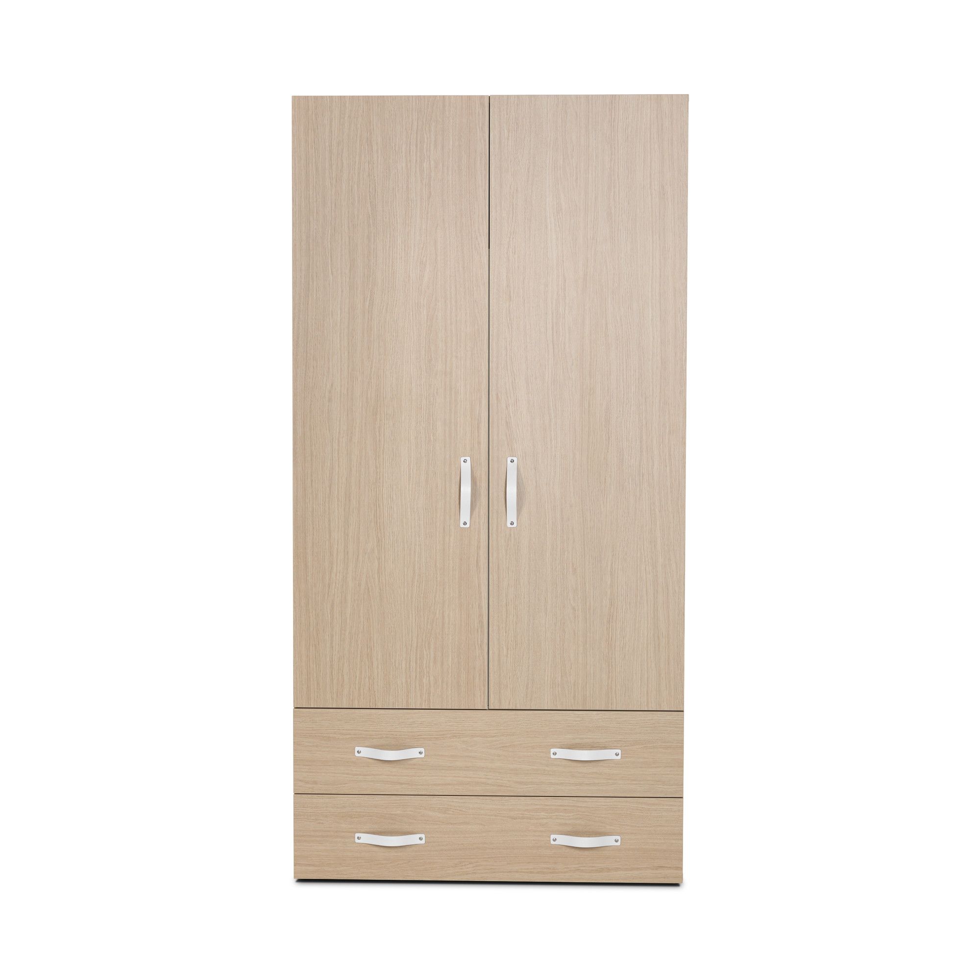 Didit Two-Drawer Wardrobe - Essential Oak Light at Tescos Direct