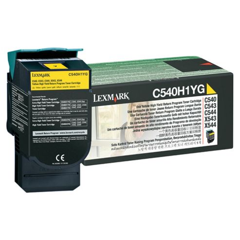 Image of Lexmark High Yield Return Program Toner Cartridge - Yellow