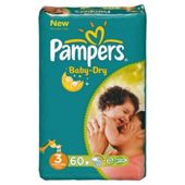 Pampers Baby Dry Economy Pack Midi 60