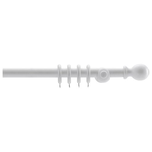 Image of Wood Curtain Pole 28mm 150cm, White