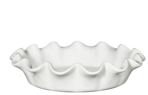 Image of Emile Henry 26.5cm 1.2l Ruffled Pie Dish, Nougat White