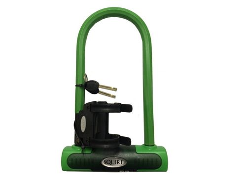 Image of Squire Eiger 230mm Shackle Lock Sold Secure Gold Rating Green