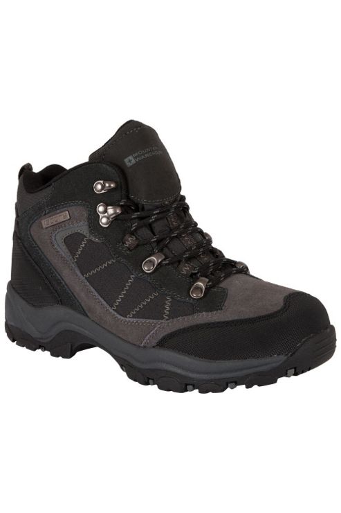 Image of Mountain Warehouse Explorer Women's Leather Walking Hiking Waterproof Boots - Black