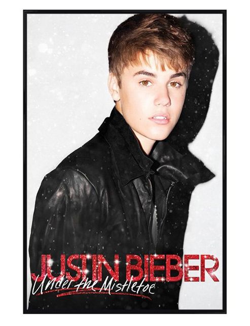 Image of Justin Bieber Gloss Black Framed Under The Mistletoe Poster