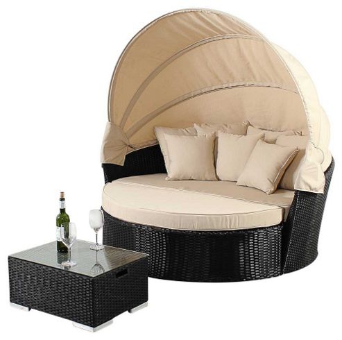 Image of Luxan Wgf-315 Port Royal Prestige Black Large Daybed