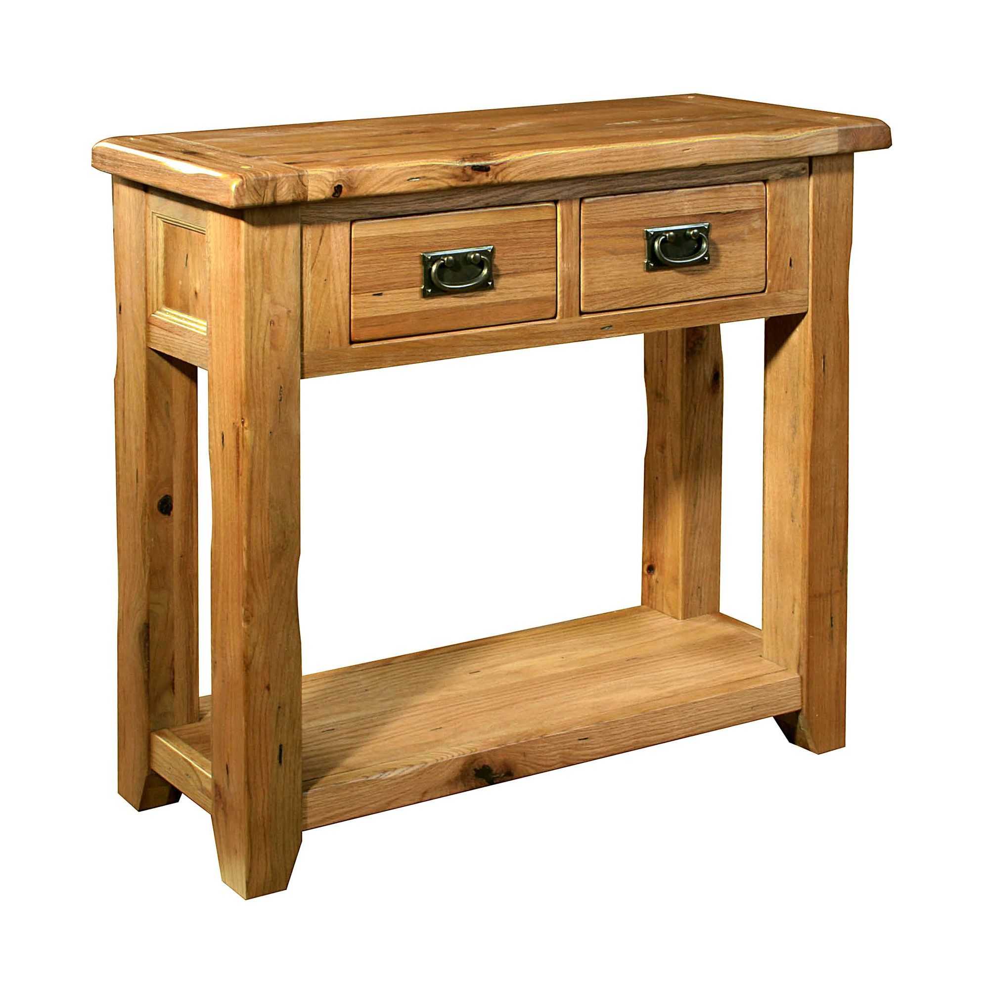 Kelburn Furniture Bordeaux Small Console Table in Medium Oak Stain and Satin Lacquer at Tescos Direct