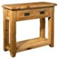 Kelburn Furniture Bordeaux Small Console Table in Medium Oak Stain and Satin Lacquer