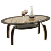 Elena Black and Clear Glass Coffee Table
