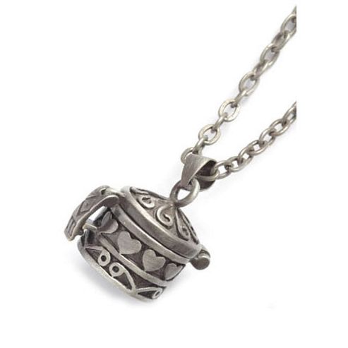 Image of Vintage Silver Style Heart Box Pendant