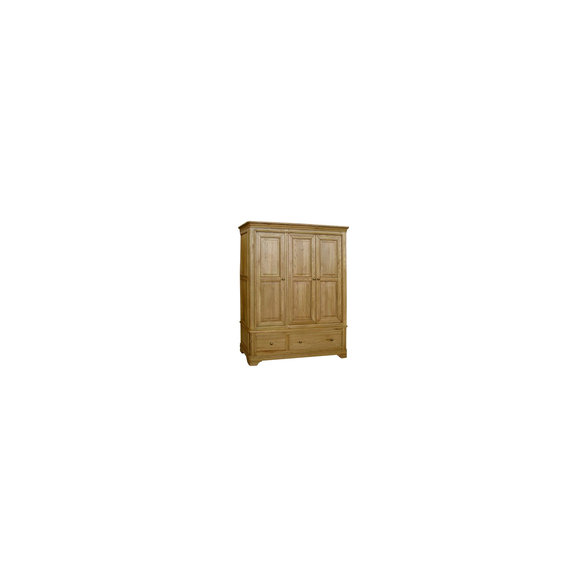 Kelburn Furniture Loire Triple Wardrobe in Light Oak Stain and Satin Lacquer at Tesco Direct