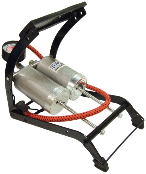 Image of De-luxe Quality Twin Cylinder Foot Pump-270 Gauge