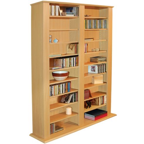 Image of Genesis - Multimedia Cd Dvd Blu-ray Storage Shelves - Beech
