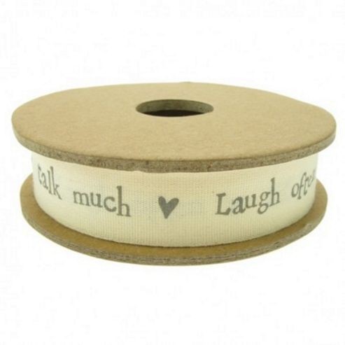 Image of Ribbon Reel - Talk Much, Laugh Often, Sit Long - Cream And Grey