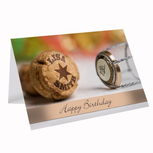 Image of Personalised Champagne Card