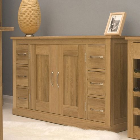 Image of Baumhaus Mobel Oak 6 Drawer Sideboard