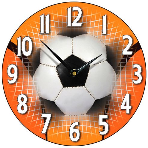 Image of Smith & Taylor Football Wall Clock In Orange