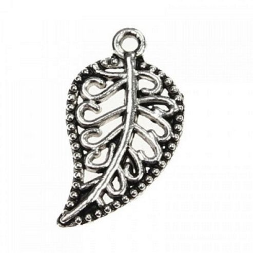 Image of Small Filigree Leaf - Silver - 6 Pack