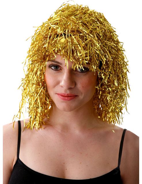 Image of Gold Tinsel Wig
