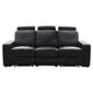Barcelona Leather Large Recliner Sofa Black