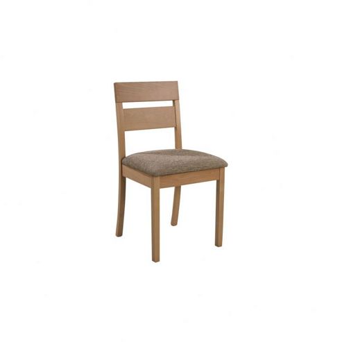Image of Sutcliffe Furniture Casual Dining Leighton Ladder Back Dining Chair (set Of 2) - English Oak - Postbox Leather