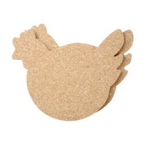 Image of T&g Chicken Cork Mats, Set Of 2