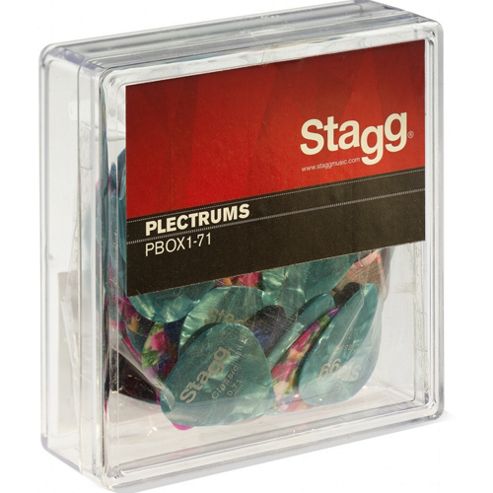 Image of Stagg Pbox1 .71mm Plectrums - 100 Pack