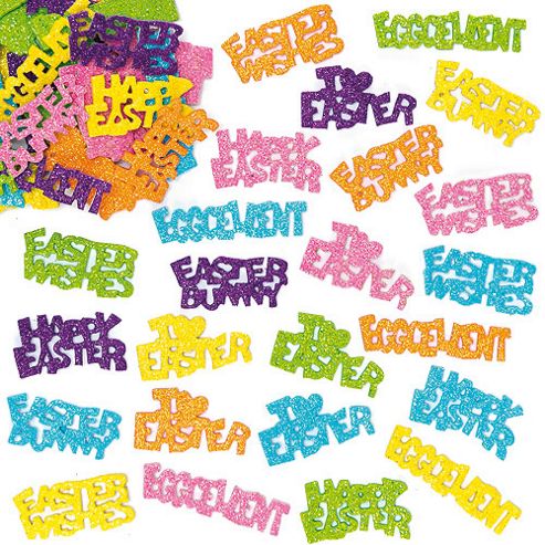 Image of Crafts Easter Glitter Foam Stickers(pack Of 120)