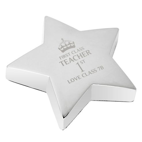 Image of Personalised 1st Class Star Paperweight