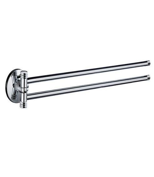 Image of Smedbo Studio Dual Swing Arm Towel Bar - Polished Chrome