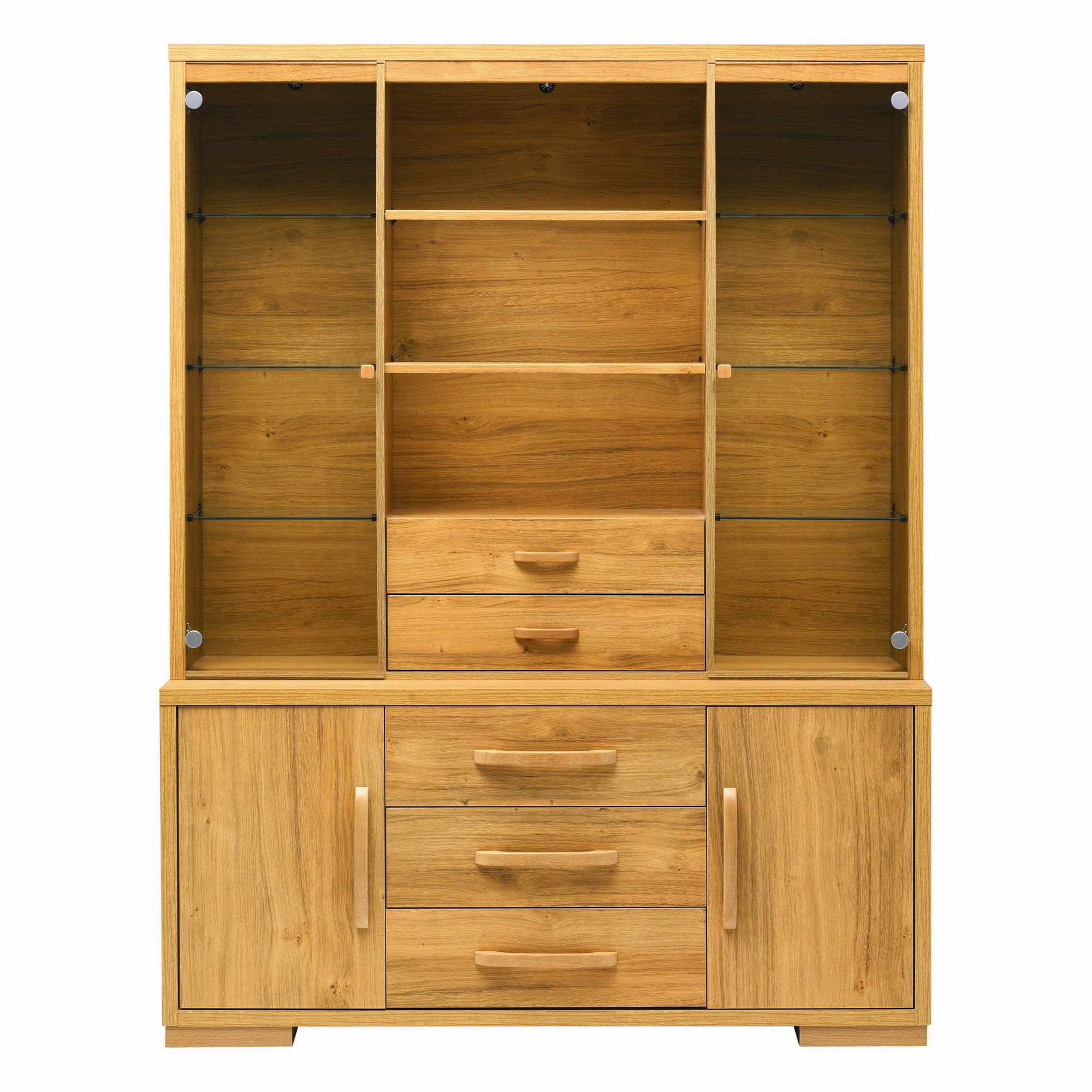 Caxton Strand Open Display Cabinet in Oak at Tesco Direct
