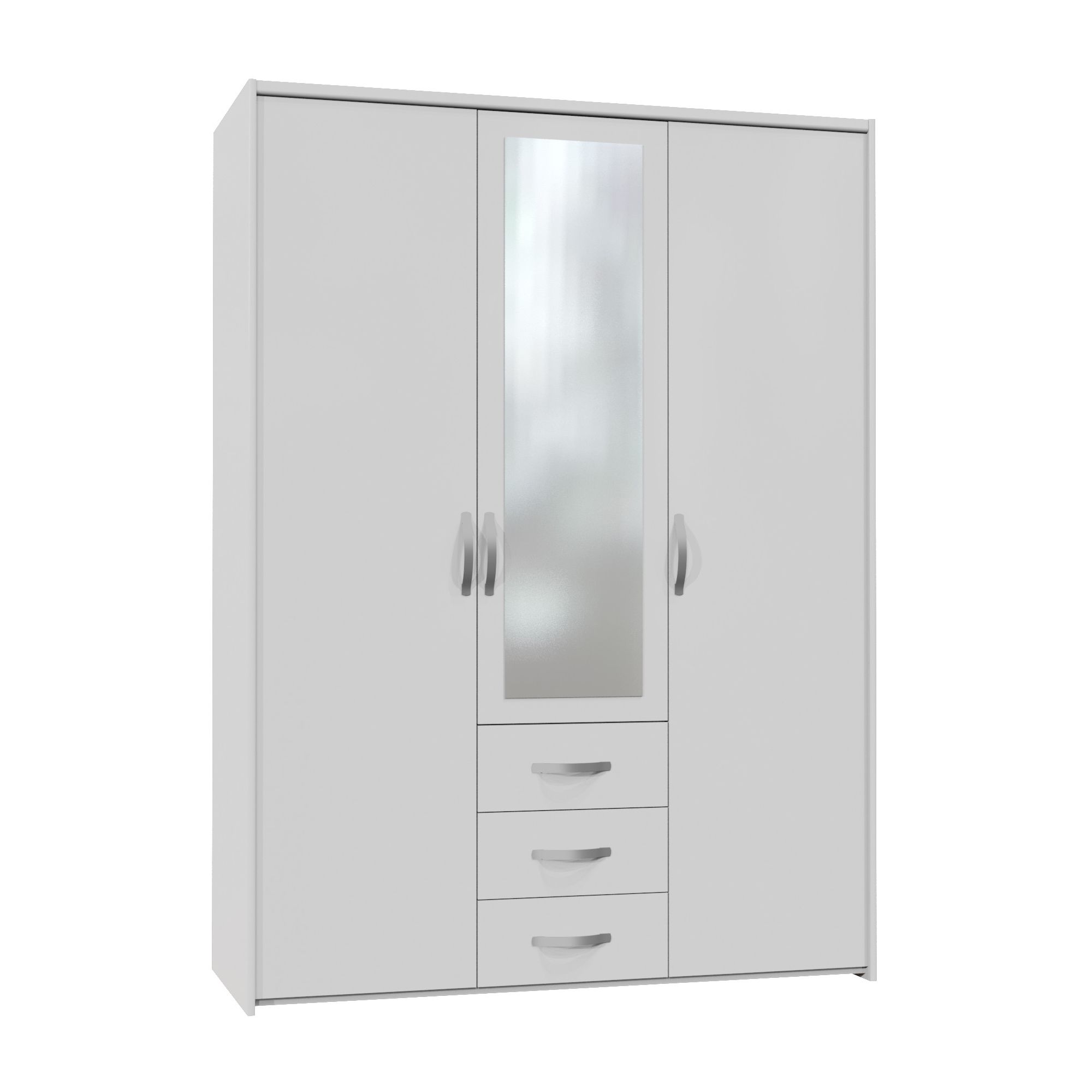 Altruna Now 3 Doors Wardrobe - White at Tesco Direct