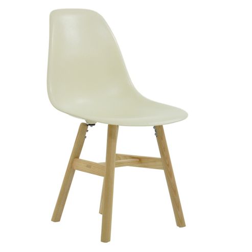 Image of Frw Dining Chair Vanilla Cream Natural Leg