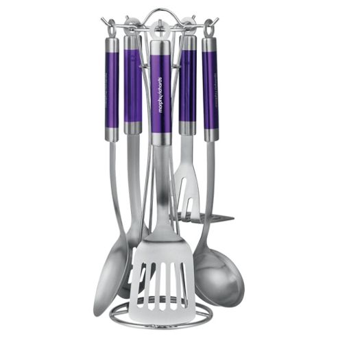 Image of Morphy Richards Accents Utensil Set, 5 Piece, Purple
