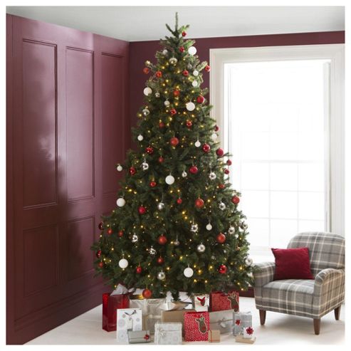 Image of Festive Pre-lit Colorado Spruce Christmas Tree With Warm White Led Lights, 10ft