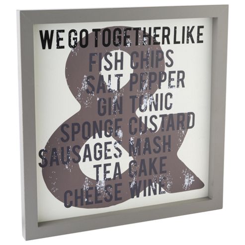Image of Ampersand Framed Print 35 X 35cm