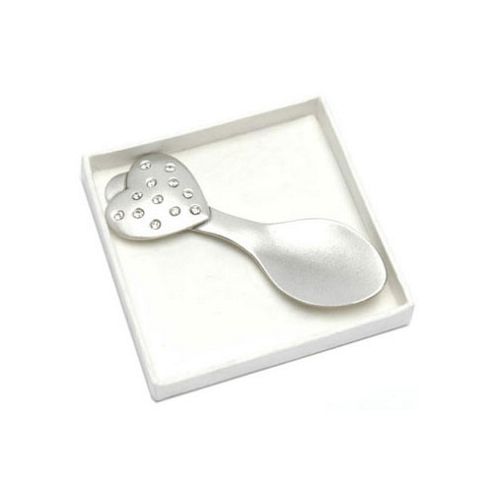 Image of Crystal Heart Decorative Spoon Christening Kids Keepsake