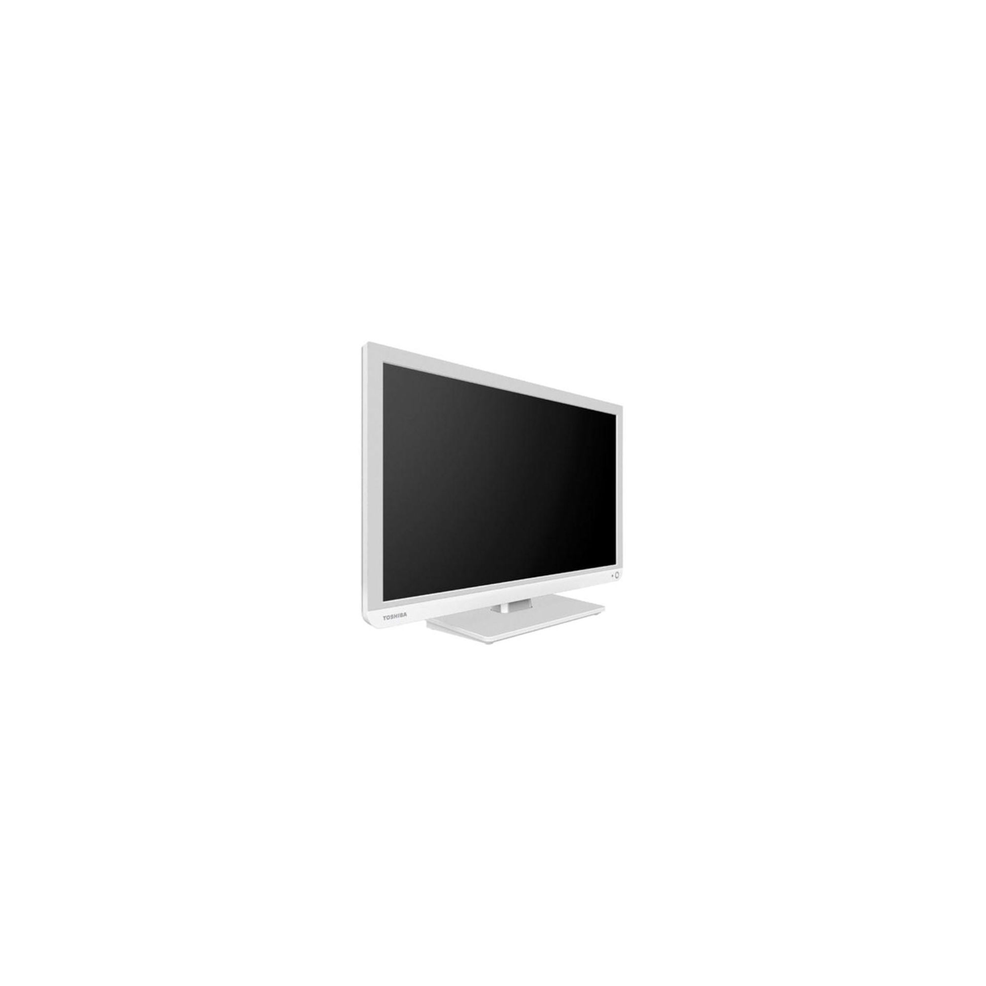 TOSHIBA 22 INCH LED HD READY TV WITH BUILT IN DVD PLAYER 1XHDMI PC INPUT – WHITE