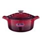 La Cuisine Cookware Cast Iron 20cm Round Casserole in Red