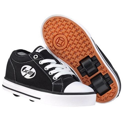 Image of Heelys Jazzy Black And White Skate Shoes - Size 12