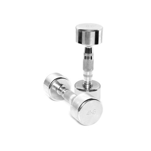 Image of Body Power Ergo Chrome Dumbbells - 4kg (x2)