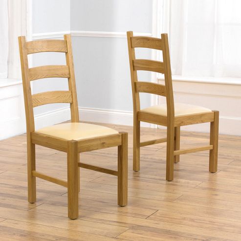Image of Mark Harris Furniture Valencia Oak Dining Chair (set Of 2) - Brown