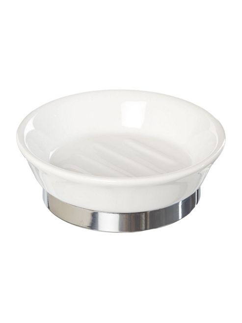 Image of Linea Ceramic Soap Dish In White