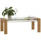 Roma Solid Oak Coffee Table with Glass Top