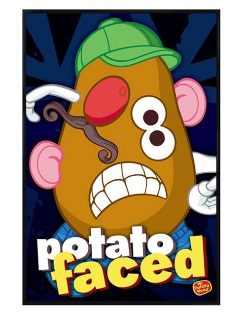 Image of Gloss Black Framed Mr Potato Head Potato Faced Poster