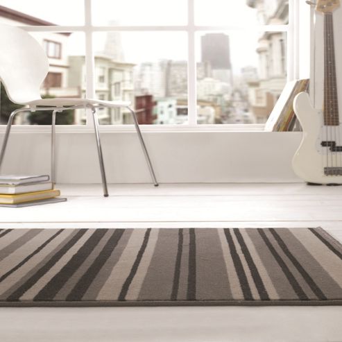 Image of Element Canterbury Grey/black 160x220 Cm Rug